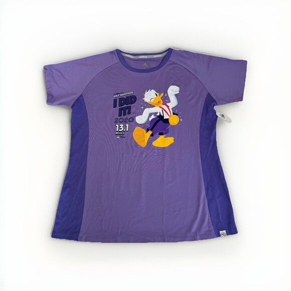 Run Disney Disney Parks Donald Duck T-shirt Size Large Purple Brand New - Picture 1 of 5